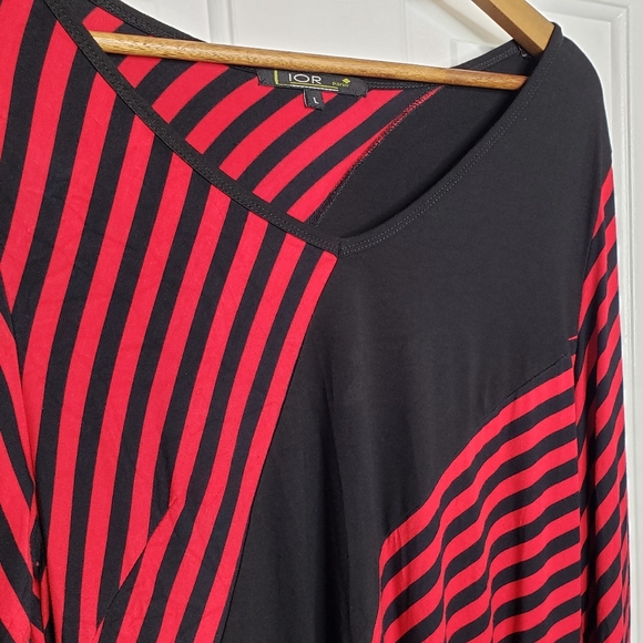 Loir Paris asymmetrical colorblock tunic top EUC L - Picture 7 of 15